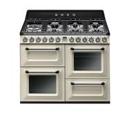 Smeg TR4110P1 cocina Cocina independiente Eléctrico Encimera de gas Negro, Crema de color