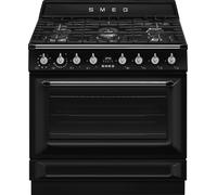 SMEG TR90GMBL Cocina Victoria 90Cm 5 Fuegos Horno Multifunción 115L Negro A