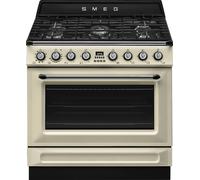 SMEG TR90GMP Cocina Victoria 90CM 5 Fuegos Horno Eléctrico Vapor Clean Panna A