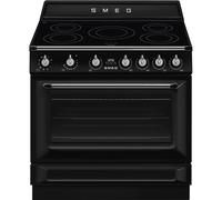 SMEG TR90IMBL COCINA VICTORIA 90CM PLACA DE INDUCCIÓN HORNO ELÉCTRICO NEGRO CE A