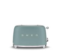 Smeg TSF01EGMEU Tostadora 2x2, 50's Style, Verde Esmeralda Mate
