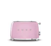 Smeg TSF01PKEU Tostadora 2x2, 50's Style, Rosa