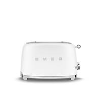 Smeg TSF01WHMEU Tostadora 2x2, 50's Style, Blanco Mate