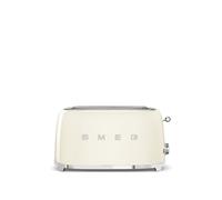 Smeg TSF02CREU Tostadora 4x2, 50's Style, Crema
