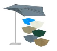 SMELEDFCFK 270/300cm 5 Varillas Cubierta De Repuesto para Sombrilla Semicircular Paño De Repuesto para Sombrilla De Patio Toldo Impermeable(Grey,10ft(300cm))