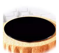 SMELEDFCFK 43cm-100cm Tablero De Mesa De Vidrio Redonda Superficie De Mesa De Vidrio Templado Repuesto Negro sobre De Mesa Grueso 8 Mm(100cm(40in))