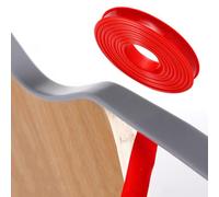 SMELEDFCFK Bandas De Borde De Muebles 5 Metros, Tapacantos Flexible De TPE, Cantoneras Cubrecantos En U Banda De Borde De Chapa Autoadhesivo 9mm-40mm, Múltiples Colores(Red,25mm*5m)