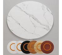 SMELEDFCFK Plato Giratorio De Mesa De Madera 50cm 60cm 70cm 80cm 90cm 100cm, Bandeja De Servicio Lazy Susan De Madera Grande Para Mesa De Comedor, Plato Giratorio Redondo Para Cocina En Casa(White Mar