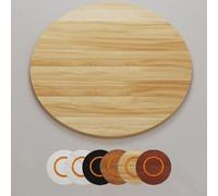 SMELEDFCFK Plato Giratorio De Mesa De Madera 50cm 60cm 70cm 80cm 90cm 100cm, Bandeja De Servicio Lazy Susan De Madera Grande Para Mesa De Comedor, Plato Giratorio Redondo Para Cocina En Casa(Light Wal