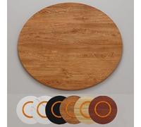 SMELEDFCFK Plato Giratorio De Mesa De Madera 50cm 60cm 70cm 80cm 90cm 100cm, Bandeja De Servicio Lazy Susan De Madera Grande Para Mesa De Comedor, Plato Giratorio Redondo Para Cocina En Casa(Oak color