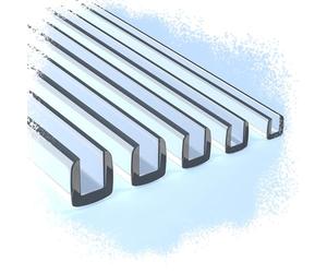 SMELEDFCFK Protector De Borde De Vidrio 5M Borde Transparente, Canto Flexible De PVC para Mesa/estantes/Borde del Gabinete, Protector De Esquina Transparente En Forma De U(Wide 16-17mm)