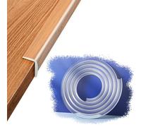 SMELEDFCFK Protector De Borde De Vidrio Transparente Recorte De Borde De Chapa De 3m, Protectores De Borde De Canal En U Protector De Borde Transparente De Mesa(Wide 24-26mm)