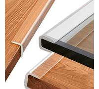 SMELEDFCFK Protectores De Borde De Canal En U Transparentes para Borde De Vidrio, Borde De Canto, Moldura De Borde De 5m, Tira De Sellado Transparente Borde De 0,5-26mm(Wide 8-9mm)