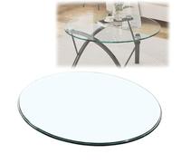 SMELEDFCFK Sobre De Mesa De Vidrio Templado Redondo 55cm 60cm 65cm 70cm 75cm 80cm 85cm 90cm 95cm 100cm Mesa De Cristal Trasnparente Tablero De Vidrio Repuesto(100cm(40in))