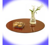 SMELEDFCFK Tablero De Mesa Redonda De Vidrio Templado Tablero De Vidrio 6mm De Grosor Tapa De Vidrio Redondo Marrón 38-100cm sobre De Mesas De Comedor(43cm(17in))