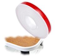 SMELEDFCFK Tapacantos En Forma De U para Bordes De Muebles, Banda De Borde De Chapa 20m, Cantoneras Cubrecantos Autoadhesiva para Bordes 9-50mm, Cantoneras Flexible De TPE(White,40mm)