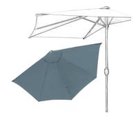 SMELEDFCFK Toldo De Recambio para Sombrilla Semicircular Tela De Recambio para Sombrilla 5 Varillas 270cm 300cm Toldo De Repuesto para Sombrilla De Patio para Mercado(Grey,270cm/9ft(5-Ribs))