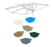 SMELEDFCFK Toldo De Repuesto para Sombrilla Semicircular 270cm/300cm Toldo De Recambio De Sombrilla 5 Varillas Cubierta De Repuesto para Media Sombrilla para Mercado(Grey,300cm/10ft)