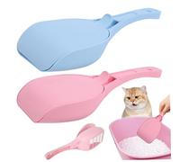 SMELEYOU 2 Piezas Pala Arenero Gato con Manguera Larga Cat Cacappop 10.04x3.90x3.23 Pulgadas Cat de Gato Palabra de Arena para Gato Antiadherente con Agujero Fino y Tapa para Suministros de Mascotas