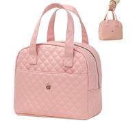SMELEYOU Bolsa de almuerzo aislada impermeable de piel sintética para mujer, bolsa de almuerzo de gran capacidad para mujer, portátil, reutilizable, para el trabajo, oficina, picnic, estilo 2