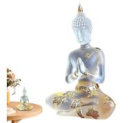 SMELEYOU Estatua de Buda pequeña estatuilla de meditación sentada para decoración del hogar Zen Interior Escritorio y decoración Espiritual del jardín
