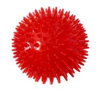 SMELEYOU Pelota chirriante para perro, juguete para masticar con pinchos, no tóxico, para limpieza de dientes de cachorro, bolas de juguete, color rojo, 6 cm