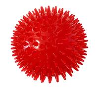 SMELEYOU Pelota de Perro chirriante, Duradera para Perros Grandes, masticable con Pinchos, Pelotas de Juguete para Limpieza de Dientes de Cachorro no tóxicas, Rojo, 6 cm