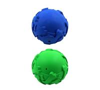 SMELL & SMILE 2PCS Juguetes Mordedores para Perros Juguetes Interactivos Seguro para Cachorros y Perros Medianos Alivio de Ansiedad Color Aleatorio (9X9cm-2393)