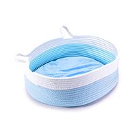 SMELL & SMILE Cuna Gato Verano Cama Gato Cesta Gato Redonda Verano Suave Nido Gato Algodón Lavable Plegable Color Aleatorio (39CM, Aleatorio)