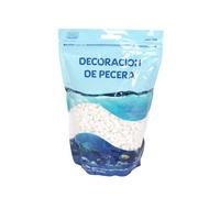 SMELL & SMILE Grava Acuario Piedra Natural Decorativa para Acuarios de Agua Dulce y Marina Sustrato Natural para Decoración de Fondo 1KG (Blanco, 4-6mm)