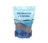 SMELL & SMILE Grava Acuario Piedra Natural Decorativa para Acuarios de Agua Dulce y Marina Sustrato Natural para Decoración de Fondo 1KG (Negro, 4-6mm)