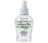 SMELLS BEGONE Aceite Esencial de ambientador de Aire baño Spray - Elimina, neutraliza y purifica el Aire y olores WC - Hecho con aceites Esenciales 100% Puros - 4 onzas (eucalipto Menta)