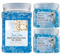 Smells Begone eliminador de olores gel bead value pack - ambientador con aceites esenciales - elimina los olores en los baños, área de las mascotas,los coches, y boats-(2 x 12 + 48 onza onza recambio)