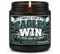 Smells Like an Eagles Win Candle - Divertido regalo de fútbol de Filadelfia | Vela de cera de soja de 9 onzas, regalo de broma de águilas para marido y novio, decoración de escritorio de cueva de hombre
