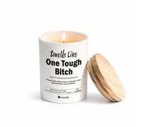 Smells Like One Tough Bitch - Regalos para sobrevivientes de cáncer para mujeres, regalos de recuperación de cirugía para pacientes de quimioterapia, vela perfumada de aliento, vela perfumada para