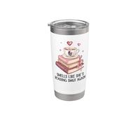 Smells Like She's Reading Smut Again Spicy Book Coffee Smutt Vaso térmico de acero inoxidable de doble pared