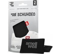 SmellWell Active - Desodorante de zapatos para zapatos, antiolor, antibacteriano, carbón activo de bambú, absorbe olores y humedad para zapatos y bolsos, color negro, 1 par