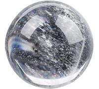 Smelting Clear Crystal Ball, White Quartz Crystal Sphere for Home Office Decor, Fengshui Balls Ornaments with Stand for Witchcraft Orbs,18cm/7.1in