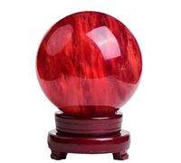 Smelting red Crystal Ball Home Office Crystal Ornaments Desk Gift Study Room Decoration,18cm