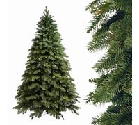 SMEREKA Árbol de Navidad artificial de 180 cm (100 % ramas 3D moldeadas por inyección con 2155 puntas, grueso), realista, fabricado en la UE, con soporte de metal, árbol de Navidad