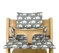 Smgbway Cojín para Trona Stokke, Funda para Tronas de Bebe Antideslizantes, cojín para Asiento de bebé de algodón orgánico, Funda de Repuesto, Suave y cómodo Cojin Trona con Bolsa (04)