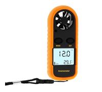 Smgda Anemómetro de mano, medidor digital de velocidad del viento, mini anemómetro de pantalla LCD con carcasa protectora para vuelo de cometas, meteorología, pesca con velocidad del aire MAX/MIN/AVG,