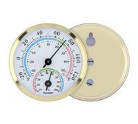 Smgda Termómetro higrómetro para interiores y exteriores, mini analógico 2 en 1, medidor de temperatura y humedad, termómetro colgante de pared para el hogar, habitación, oficina, habitación de bebé