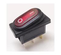 SMGLRUEAT 1pc R13-70 Ship Type Switch 3 Pin 2 Gear Red Light Opening 11 * 30mm