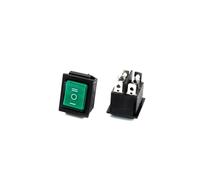 SMGLRUEAT 1Pcs Green 12V Switch KCD4 Boat-Shaped Rocker Power Button ON-Off-ON 6pin with Light