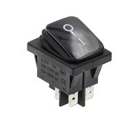 SMGLRUEAT 1PCS KCD2 ON-Off 4Pin Black Heavy Duty Sealed Auto Boat Marine Rocker Switch with LED 15A 16A 20A 250V