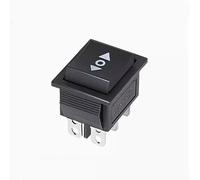 SMGLRUEAT 1PCS KCD4 25x31mm Black Rocker Switch 6Pin Double Reset Switch 16A 250V 25A 125V Automatic Reset Switch
