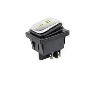 SMGLRUEAT 1pcs KCD4 Yellow ON-Off 12V Stainless Steel DPST with Light Waterproof Switch High Power High Current Rocker 4 Feet