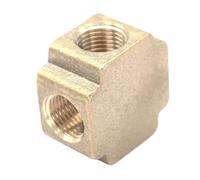 SMGLRUEAT 2pcs Cross 4 Way Brass Pipe fitting Equal Female Connector 1/8" bspt Thread For Grease System hydraulic system