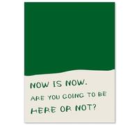 SMGLRUEAT 70s Retro Canvas Print - Green Maximalist Wall Art with Funny Quote Trendy Decor for Apartment Living Room Bedroom(Framed,16x24inch(40x60cm))